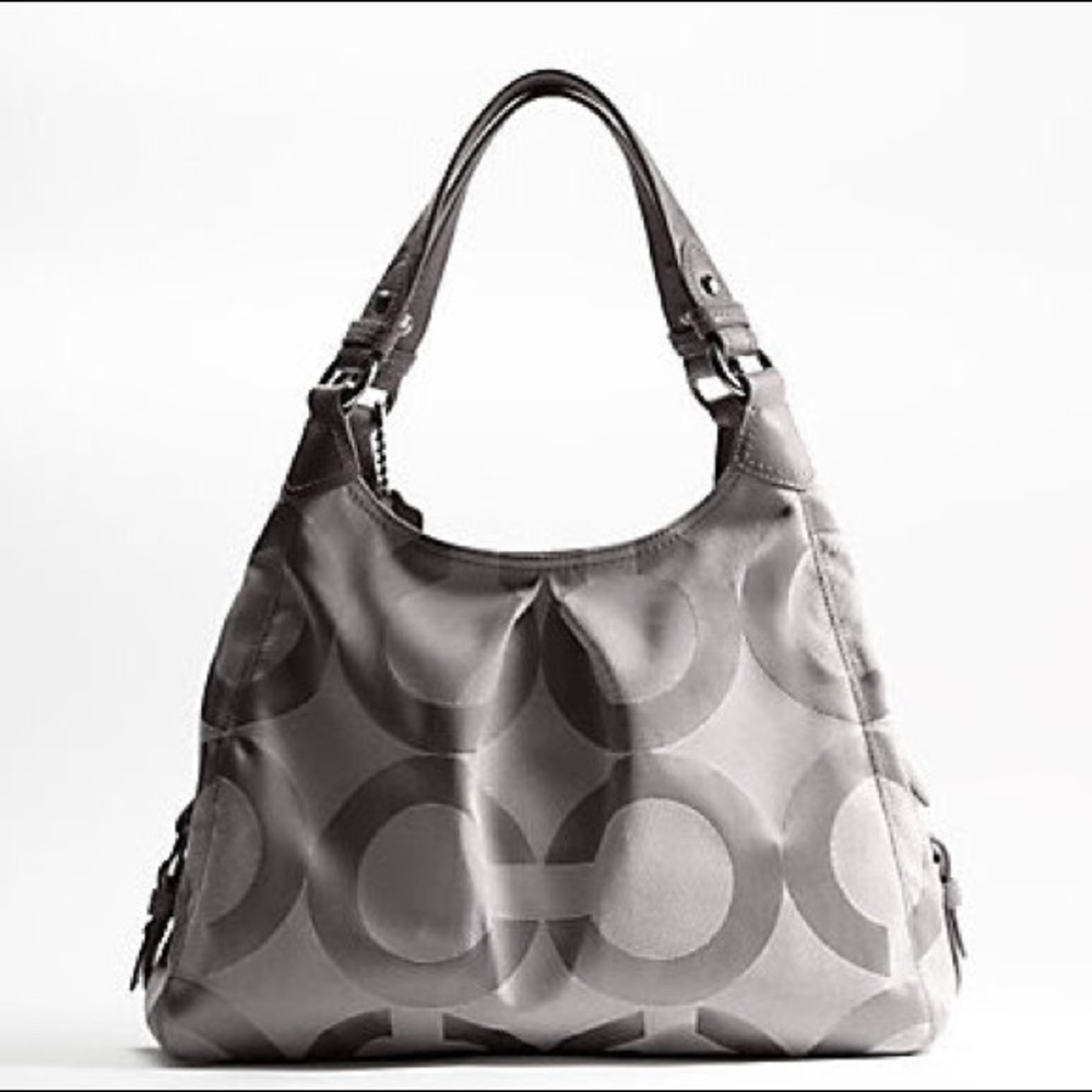 COACH Madison Pewter Op Art Maggie Style